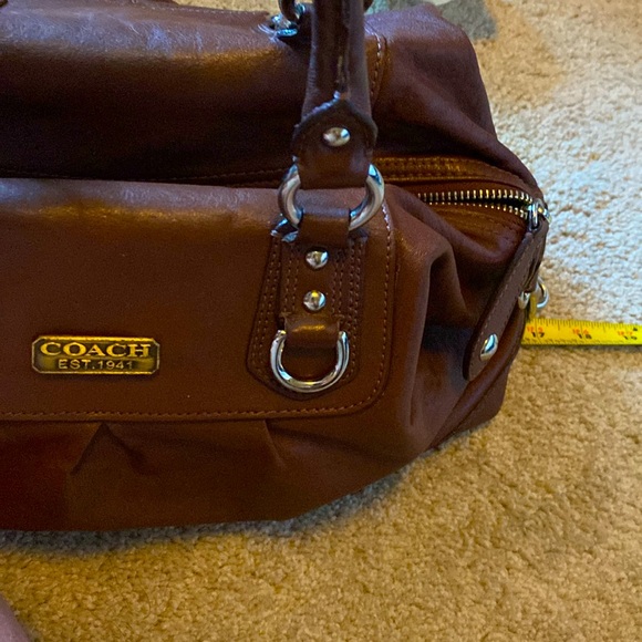 Coach Dark Brown Leather Satchel - Picture 14 of 16